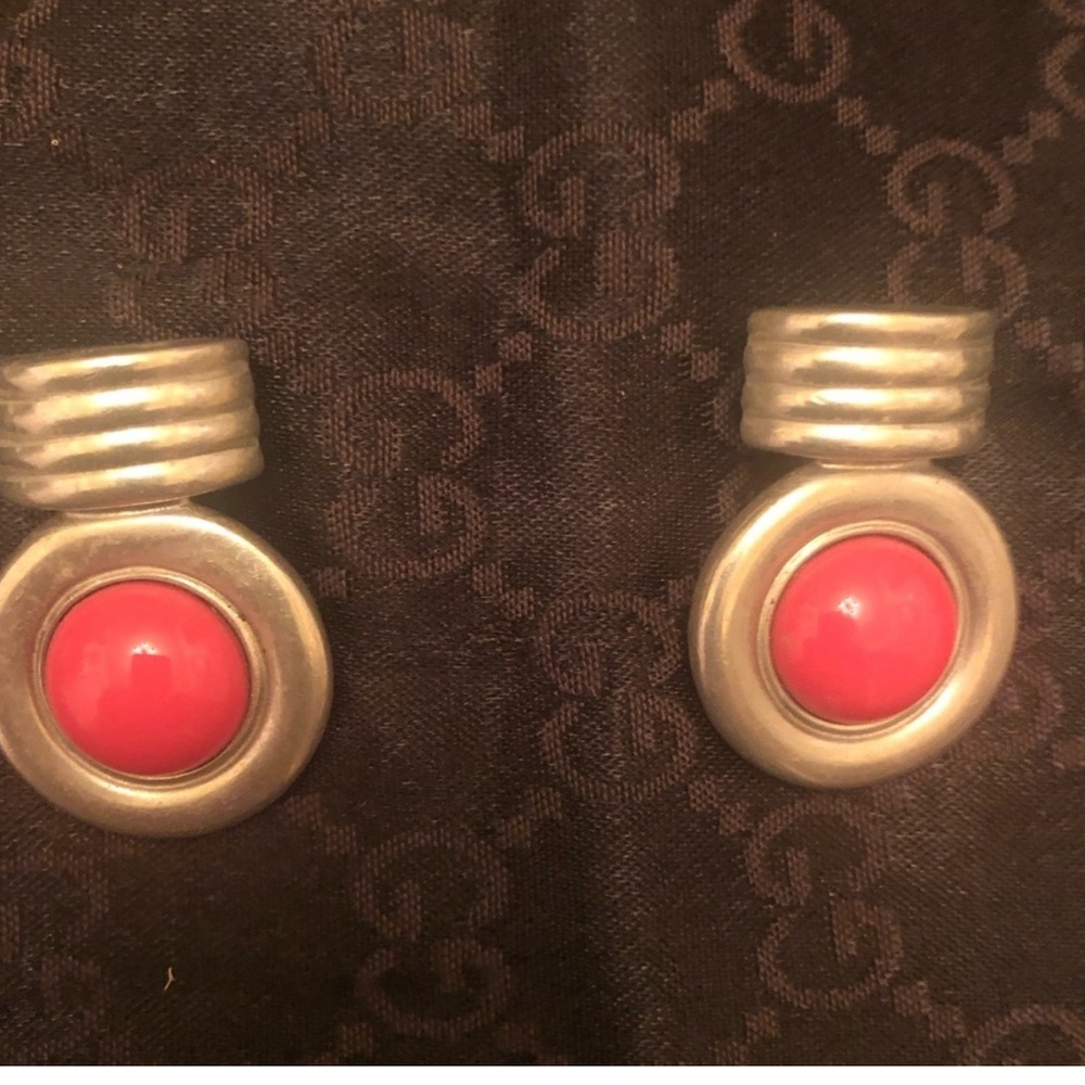Ben - Amun Rare Vintage CLIP Earrings Industrial Inspired Very Unusual Style